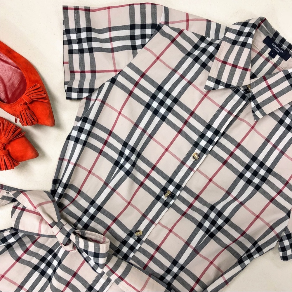 Authentic Burberry printed shirt dress